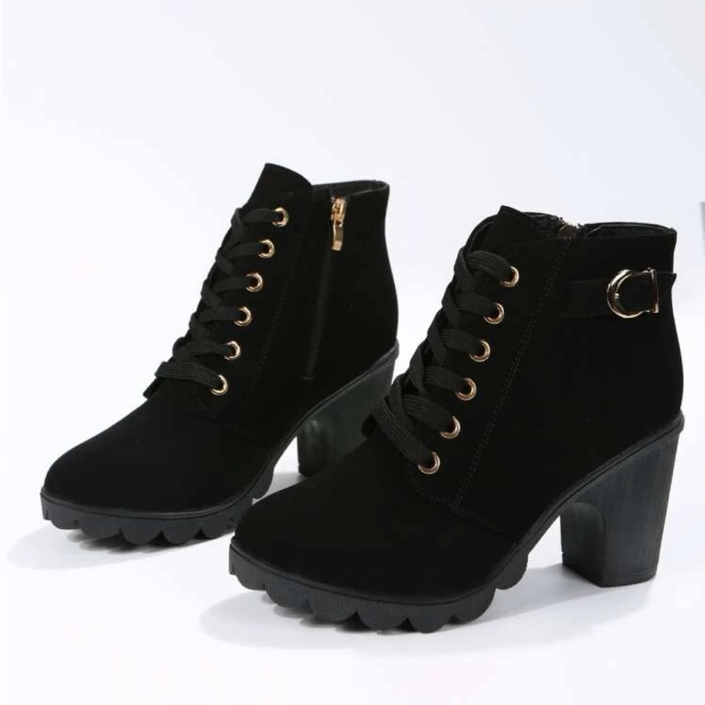 Black ankle boots